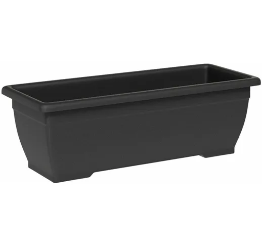 Vaso rettangolare ''Nara in plastica 100% riciclata per fiori e piante da giardino -80 cm...