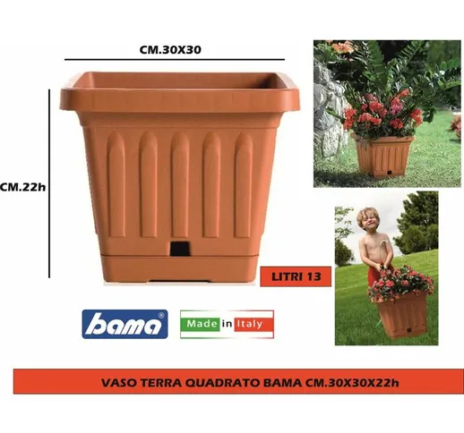 Vaso terra quadrato 30X30