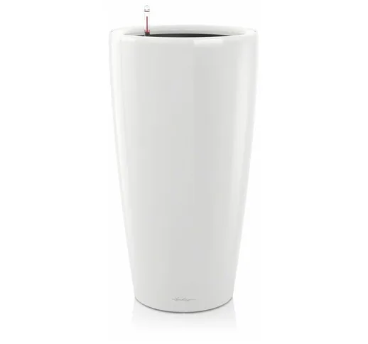 Vaso fioriera alta RONDO Ø40 con auto irrigazione - BIANCO LUCIDO - Lechuza