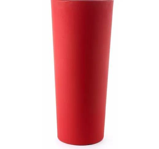 Vaso cilindro Schio Cono Essential in resina da giardino per fiori e piante. -110 cm / Ros...