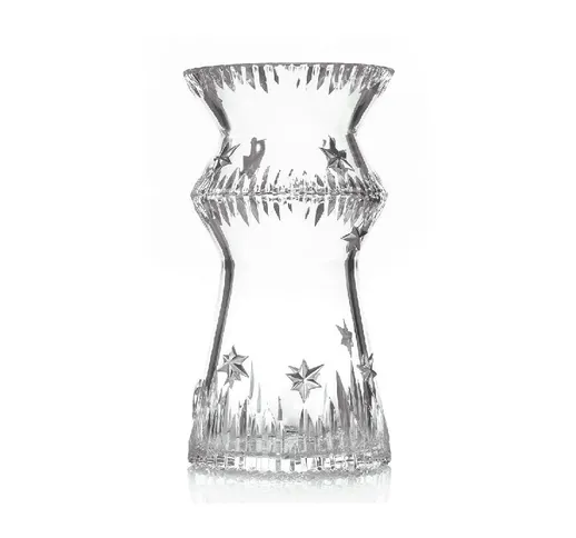 Vaso Silver - Decorativo - per Fiori - Bianco in Vetro, 16 cm