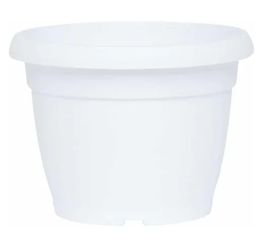 Vaso similcotto spazzolato cm 25 bianco