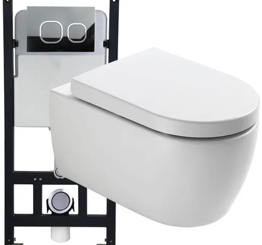 Vaso sospeso offerta speciale 1: NT2038 - e sistema di installazione a parete per WC sospe...