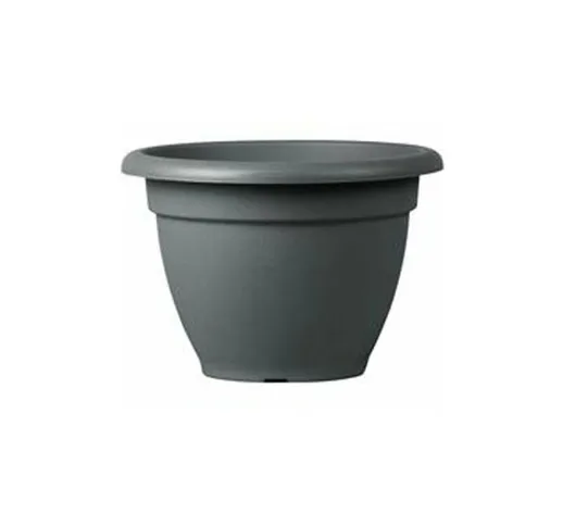 Vaso tondo ''Campana Basic'' in plastica 100% riciclata per fiori e piante da giardino -25...