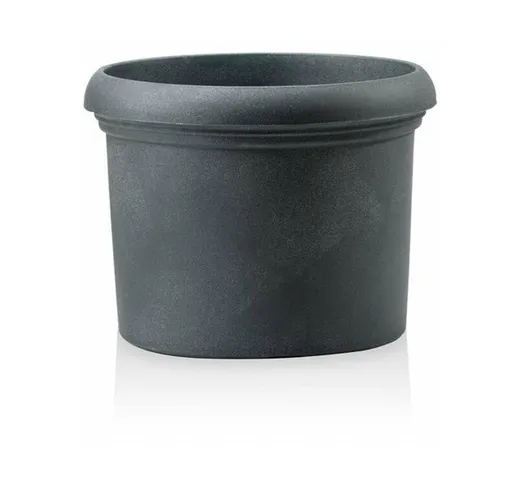 Teraplast - Vaso tondo Classic Vicenza per fiori e piante da giardino -45 cm / Antracite