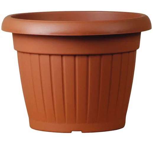 Vaso tondo Coste Basic per fiori e piante da giardino. -DIAM 50 X H 36.8 cm / Terracotta