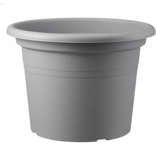 Vaso tondo in resina cilindro basic colorato per giardino piante e fiori -DIAM 35 X H 24.6...