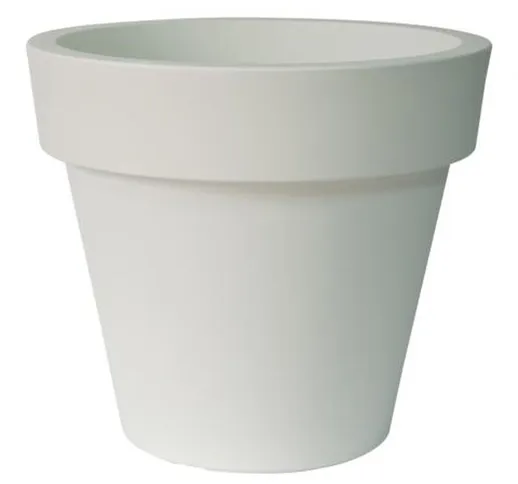 Vaso tondo in resina ikon Ø60 H53 - bianco Euro3plast bianco