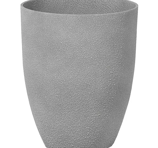 Beliani - Vaso tondo per interno ed esterno grigio 35x35x42cm CROTON