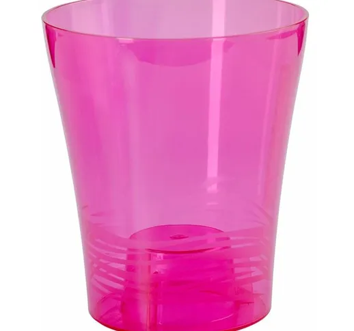 Vaso cilindro Orchidea Clear da esterno e giardino per piante e fiori -16 cm / Ruby Pink