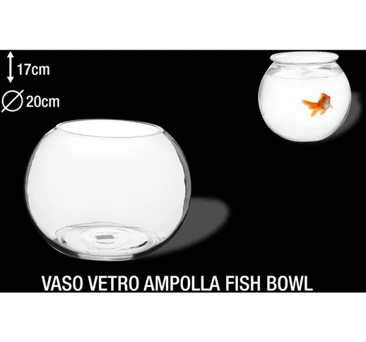 VASO VETRO AMPOLLA FISH BOWL CM.20X17h