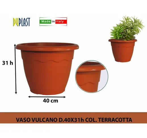 VASO VULCANO D.40X31h COL. TERRACOTTA