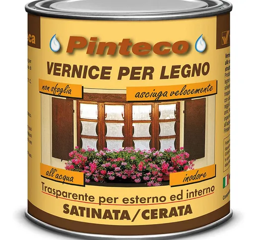 Vernice All'Acqua Pinteco Satinata Veleca 750 ml