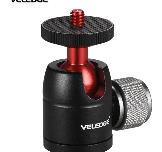  MINI TREPOD BALL ADATTATORE ADATTATORE ADAPTER Ballhead Alumimun Lega 360 gradi girevole...