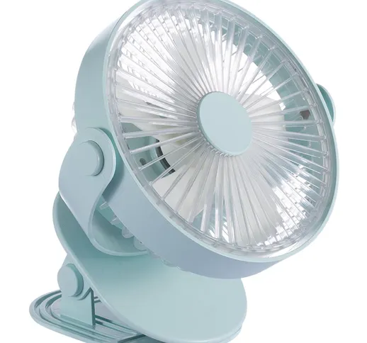 Ventilatore a clip regolabile a 360 ¡ã con luce notturna a LED Ventilatore da scrivania pe...