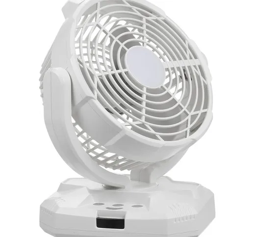 Happyshopping - Ventilatore a LED con telecomando USB ricaricabile 4 * 1800mAh a batteria...