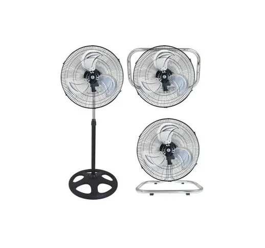 Ventilatore A Piantana Da Tavolo E Da Parete 3 In 1 3 Velocita' Ø 45Cm 90W 34532