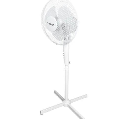 Ventilatore a Piantana Base Croce 3 Velocità Grande Potente Oscillante Silenzioso Alto 120...