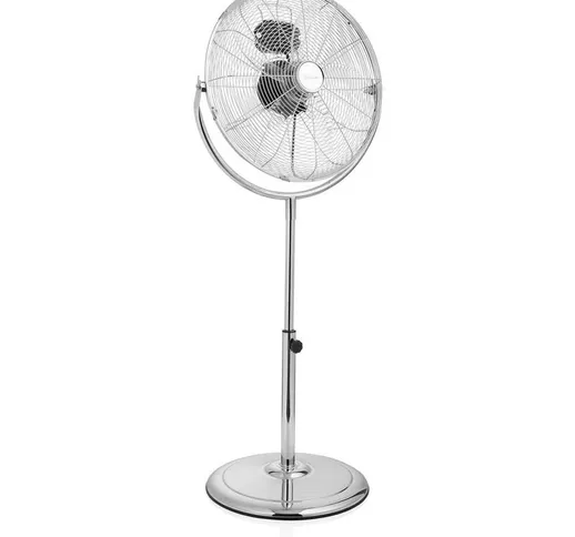  - Ventilatore a Piantana in Metallo 100W con 3 Velocita' 5 Pale Diametro 46cm