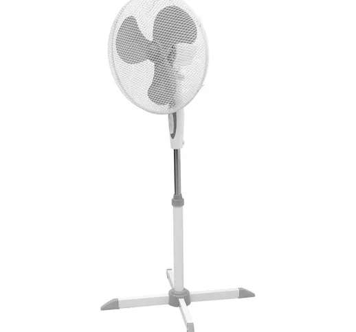 Ventilatore colonna a piantana pavimento oscillante 45W bianco-grigio regolabile