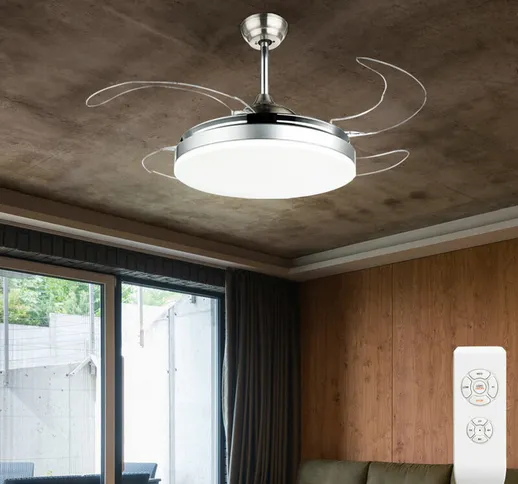 - Ventilatore da soffitto con illuminazione, lampada soggiorno, raffrescatore ambiente, v...