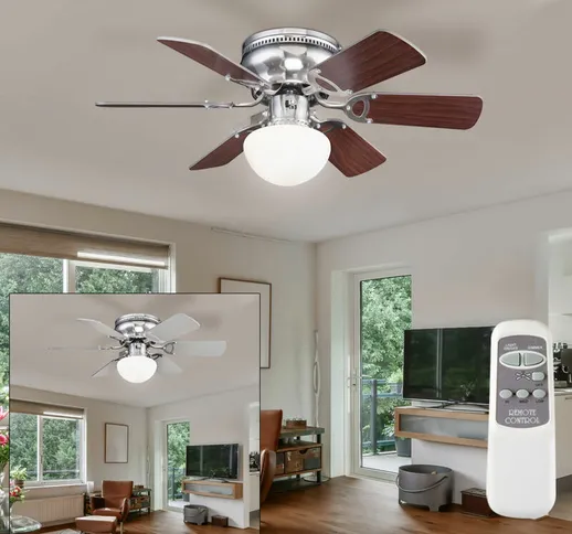 Etc-shop - Ventilatore da soffitto lampada da soffitto ventilatore con telecomando, interr...