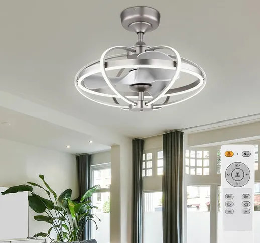  - Ventilatore da soffitto led con telecomando di illuminazione Timer dimmerabile Circuito...