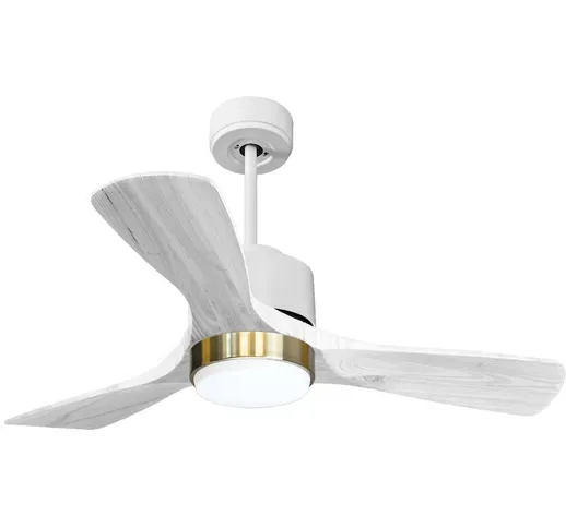 Purline - Ventilatore da soffitto Reversibile Termostato Dimmabile Wifi Motore cc Tetti in...