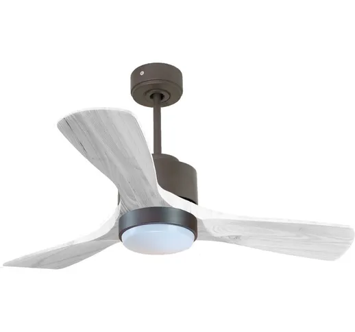 Purline - Ventilatore da soffitto Reversibile Termostato Dimmabile Wifi Motore cc Tetti in...