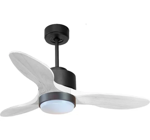 Purline - Ventilatore da soffitto Reversibile Termostato Dimmabile Wifi Motore cc Tetti in...