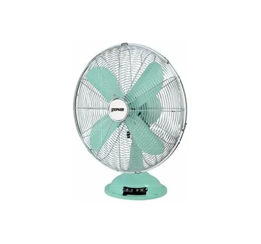 VENTILATORE DA TAVOLO VINTAGE 40 CM CELESTE - 