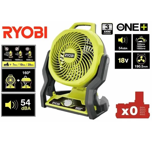  - ventilatore portatile a batteria 18V (batteria esclusa) 930-1900 giri/min