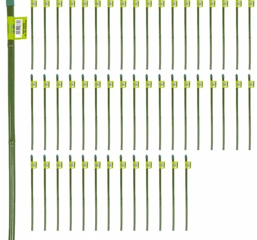 Verdemax 50 tutori in bamboo plastificato ciascuno h 180 cm x 14-16 mm