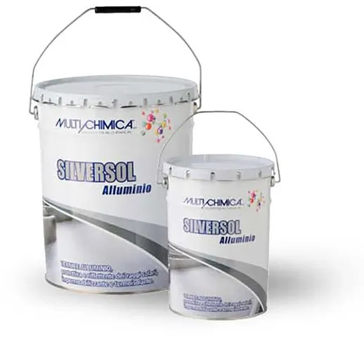 Vernice alluminio Silversol impermeabilizzante per manti bituminosi e tetti 10 Lt