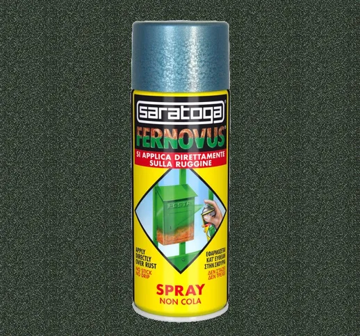 Vernice Antiruggine Spray Fernovus 400ml Saratoga Grigio Forgiato Metallizzato