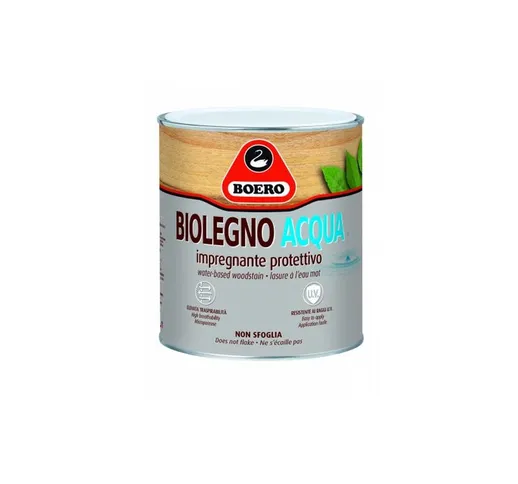 Vernice Biolegno acqua New Boero Castagno,0750 Lt