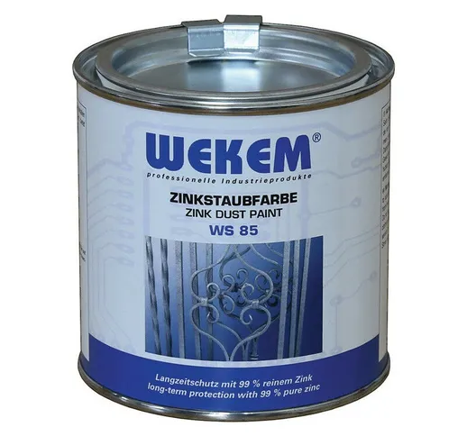 Vernice in polvere di zinco WS85 grigio scuro metallizzato ma 800g barattolo  (Per 12)