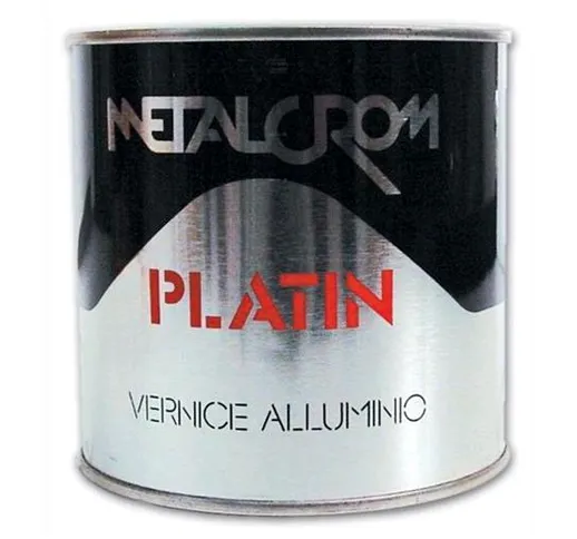 Vernice Nitro-Sintetica platin metalcrom 0,500 Litri Colore alluminio