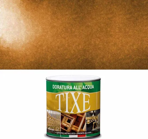 Tixe - Vernice oro all'acqua per interni Doratura Colore Oro Ducato - Lattaggio 125 ml