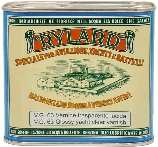 Vg 63 Vernice trasparente oleofenolica per legno, lucida, lattina da 500 ml. - Rylard