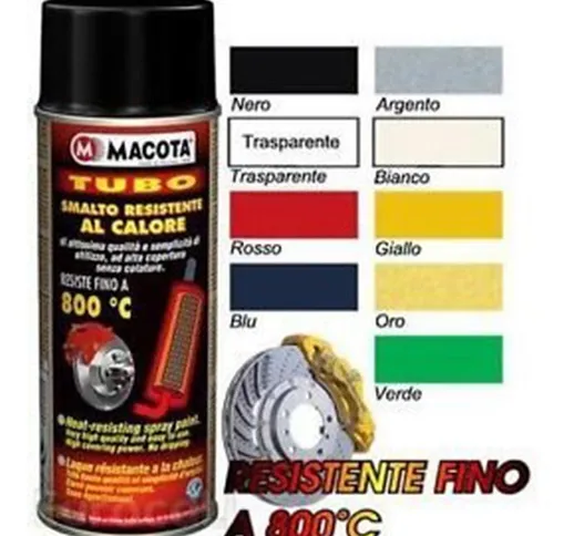 Alte Temperature Vernice Spray Pinze Freno Marmitte Tuning Tubo Argento - Macota