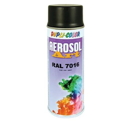 Vernice spray colorata aerosol Art grigio opaco ral 7016 Bomboletta spray da 400 ml (Per 6...