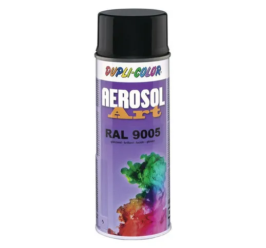 Vernice spray colorata AEROSOL Art nero lucido RAL 9005 Bomboletta spray da 400 ml (Per 6)