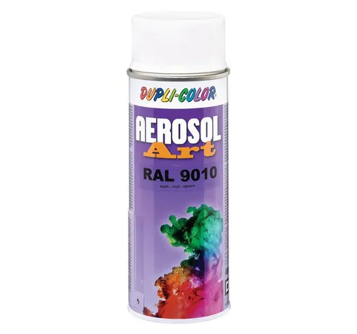Vernice spray colorata AEROSOL Art bianco puro opaco RAL 9010 Bomboletta spray da 400 ml (...