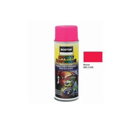 Vernice Spray Effetti Fluorescenti Multiuso ml 400 BOSTON Rosso Fluo