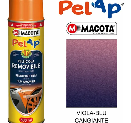 VERNICE SPRAY REMOVIBILE PELAP PELLICOLA SPRAY ADESIVA PELABILE WRAPPING 500ML VIOLA-BLU C...