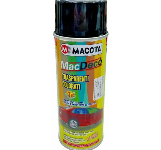 Vernice spray trasparente nera Macota macdeco' con effetto fumè per vetri plastiche 400ml