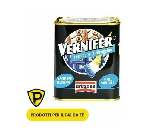 Vernifer Vernice gel Antiruggine Ferro In Gel pronta all'uso Arexons da 750 ml – col. verd...