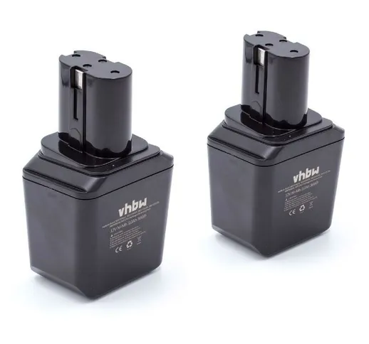 vhbw 2 x NiMH Batteria 3000mAh (12V) per Utensile Elettrico Bosch Batteria 12V Serie-PBM P...