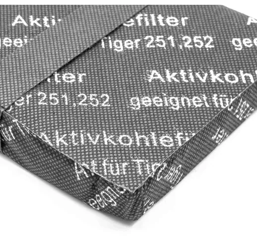 vhbw 3x filtro ai carboni attivi compatibile con Vorwerk Tiger 250, 251, 252, 260 aspirapo...